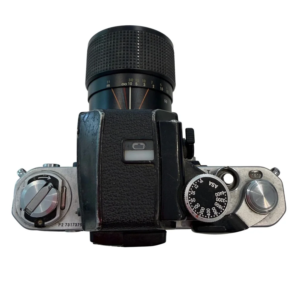Nikon F2 Photomic 35mm SLR Camera Silver Black Series E 36-72mm f/3.5 Lens